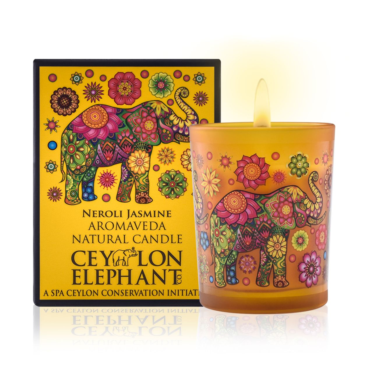 セイロンエレファント ネロリ ジャスミン アロマヴェーダ ナチュラル キャンドル  50g